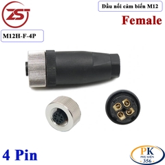 Đầu Nối Cảm Biến M12 4 pin bẻ góc đực chống nước IP67 M12H-ML-4P chính hãng ZSJ