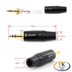 Đầu Hàn Giắc Cắm Âm Thanh DIY 3.5mm Stereo Mạ Vàng Coraon CZXYON LCS3XLG Cao Cấp dùng cho cáp 6.5 đến 8.5mm
