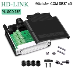 Đầu bấm DB37 đực chân đồng vỏ ốp nhựa HD-Link YL-SCC-37M