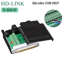Đầu bấm DB37 đực chân đồng vỏ ốp nhựa HD-Link YL-SCC-37M