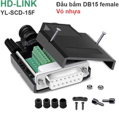 Đầu bấm COM DB15 chân đồng chính hãng HD-Link YL-SCD-15M YL-SCD-15F