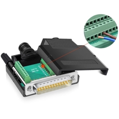 Đầu bấm DB25 chân đồng vỏ nhựa cao cấp chính hãng HD-Link YL-SCD-25