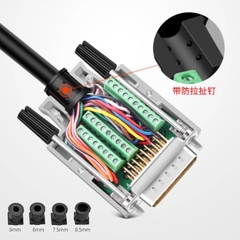 Đầu bấm DB26 đực chân đồng vỏ ốp kim loại HD-Link YL-JM002-26M