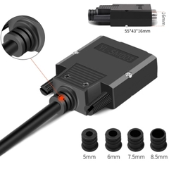 Đầu bấm DB26 đực chân đồng vỏ ốp nhựa HD-Link YL-SCC-26M