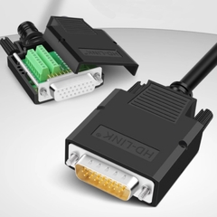 Đầu bấm DB26 đực chân đồng vỏ ốp nhựa HD-Link YL-SCC-26M