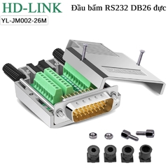 Đầu bấm DB26 cái chân đồng vỏ ốp nhựa HD-Link YL-SCC-26F