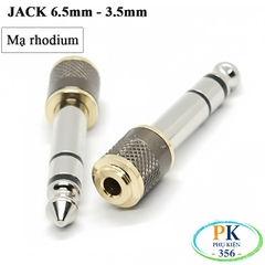 Đầu chuyển 6.35mm sang 3.5mm Stereo mạ Rhodium Brawis BR-635SRH – Cao cấp, bền chắc