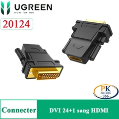 Đầu chuyển đổi DVI-D 24+1 sang HDMI UGREEN 20124 – Hỗ trợ Full HD 1080P, mạ vàng 24K
