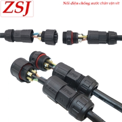 Đầu cút nối dây điện chống nước chuẩn IP68 chính hãng ZSJ M19 2 lõi, 3 lõi, 4 lõi, 5 lõi