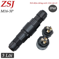 Đầu cút nối điện chống nước chuẩn IP68 chính hãng ZSJ - M16 2 lõi, 3 lõi, 4 lõi