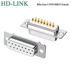 Đầu hàn DB15 chân đồng vỏ ốp nhựa dẻo chính hãng HD-Link YL-1533F YL-1533M