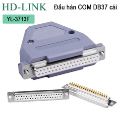 Đầu hàn DB37 đực chân đồng vỏ ốp nhựa cứng chính hãng HD-Link YL-3713M