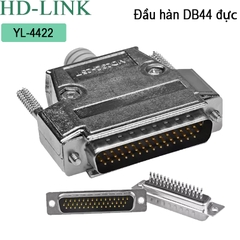 Đầu hàn DB44 đực chân đồng vỏ nhựa dẻo HD-Link YL-4432M
