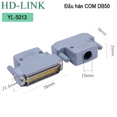 Đầu hàn DB50 đực vỏ ốp nhựa cao cấp HD-Link YL-5013M