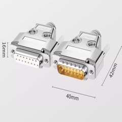 Đầu hàn DB15 COM chân đồng vỏ ốp kim loại HD-Link YL-1523