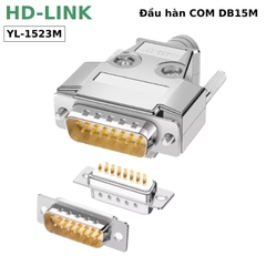 Đầu hàn DB15 COM chân đồng vỏ ốp kim loại HD-Link YL-1523