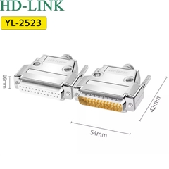 Đầu hàn DB25 vỏ ốp kim loại nhân mạ vàng 3U YL-2523