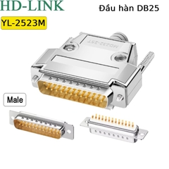 Đầu hàn DB25 vỏ ốp nhựa dẻo nhân mạ vàng 3U YL-2523