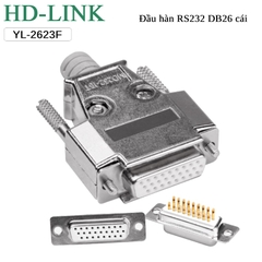 Đầu hàn DB26 cái chân đồng vỏ ốp nhựa cứng HD-Link YL-2613F