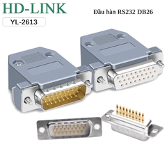 Đầu hàn DB26 cái chân đồng vỏ ốp nhựa cứng HD-Link YL-2613F