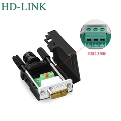 Đầu jack COM DB9 connecter 3 chấu chân bắt vit HD-Link YL-SJCG-9DF Female làm cáp RS232C
