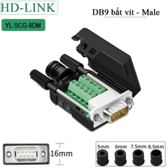 Đầu jack COM DB9 connecter chân bắt vit HD-Link YL-SCG-9DF - Female