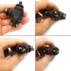 Đầu nối chia dây điện chống nước 1 ra 2 chữ T chuẩn Ip68 hãng ZSJ L25-T 2 lõi, 3 lõi, 4 lõi, 5 lõi