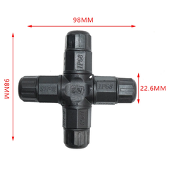 Đầu nối chia điện chống nước 4 lõi 4 ngả chuẩn IP68 ZSJ L20-4T-4P