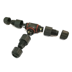 Đầu nối dây điện chống nước chữ T 3 lõi chuẩn IP68 ZSJ L20-T-3P