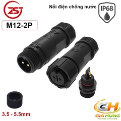 Đầu Cút Nối Dây Điện Chống Nước IP68 ZSJ M12 MF Đực Cái Thẳng Dùng Cho Dây 2–8 Lõi Chính Hãng