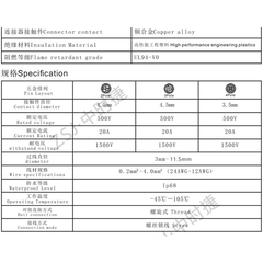 Đầu nối điện chống nước 2 lõi IP68 dùng cho dây 2x1.5mm chính hãng ZSJ L20-2P