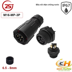 Đầu Cút Nối Dây Điện Chống Nước Lắp Bảng Điều Khiển IP67 Chính Hãng ZSJ M16-FP Dùng Cho Dây 2–4 Lõi