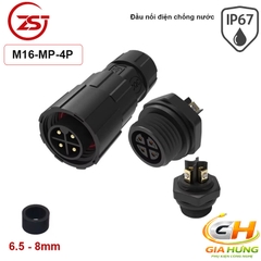 Đầu Cút Nối Dây Điện Chống Nước Lắp Bảng Điều Khiển IP67 Chính Hãng ZSJ M16-FP Dùng Cho Dây 2–4 Lõi