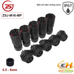 Đầu Cút Nối Dây Điện Chống Nước Lắp Bảng Điều Khiển IP67 Chính Hãng ZSJ M16-FP Dùng Cho Dây 2–4 Lõi