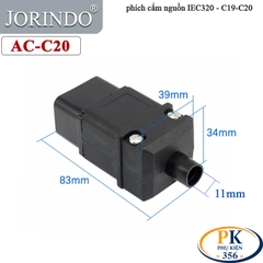 Phích Cắm Nguồn IEC 60320 C20 16A 250V JORINDO AC-19-20