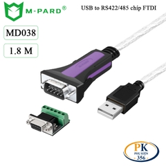 Cáp chuyển đổi USB sang COM DB9 RS422 485 chip FT232 FTDI 1,8M M-PARD MD038