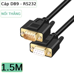 Dây cáp COM DB9 RS232 2 đầu đực cái nối thẳng dài 1M đến 40M