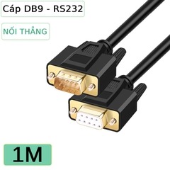Dây cáp COM DB9 RS232 2 đầu đực cái nối thẳng dài 1M đến 40M