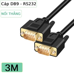 Dây cáp COM DB9 RS232 2 đầu đực nối thẳng dài 1M đến 40M