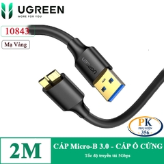 Dây cáp đọc ổ cứng di động USB 3.0 Micro-B Ugreen US130 dài 0.5M, 1M, 1.5M, 2M