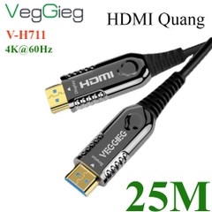 Dây cáp HDMI 2.0 HDMI 4K sợi quang VEGGIEG chuẩn 4K@60Hz dài 10M đến 50M