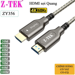 Cáp HDMI 2.0 sợi quang chuẩn 4K chính hãng Z-tek dài 10M đến 100M