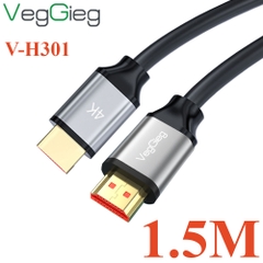 Dây cáp HDMI chuẩn 2.0 4K@60Hz chính hãng Veggieg dài 1.5M đến 20M