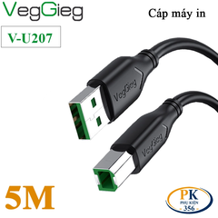 Dây cáp máy in USB 2.0 chính hãng Veggieg dài 1.5M, 3M, 5M, 10M