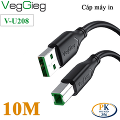 Dây cáp máy in USB 2.0 chính hãng Veggieg dài 1.5M, 3M, 5M, 10M