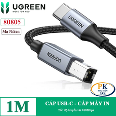 Dây cáp máy in USB type-C Ugreen US370 dài 1M, 2M, 3M