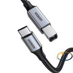 Dây cáp máy in USB type-C Ugreen US370 dài 1M, 2M, 3M