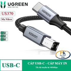 Dây cáp máy in USB type-C Ugreen US370 dài 1M, 2M, 3M