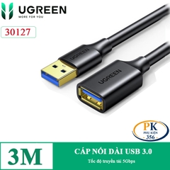 Dây cáp nối dài USB 3.0 Ugreen US129 dài 0.5M, 1M, 1.5M, 2M, 3M, 5M