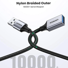 Dây cáp nối dài USB 3.0 chất lượng cao Ugreen US115 dài 1M, 2M
